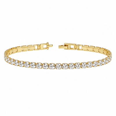 Anti Tarnish Gold Crystal Tennis Bracelet
