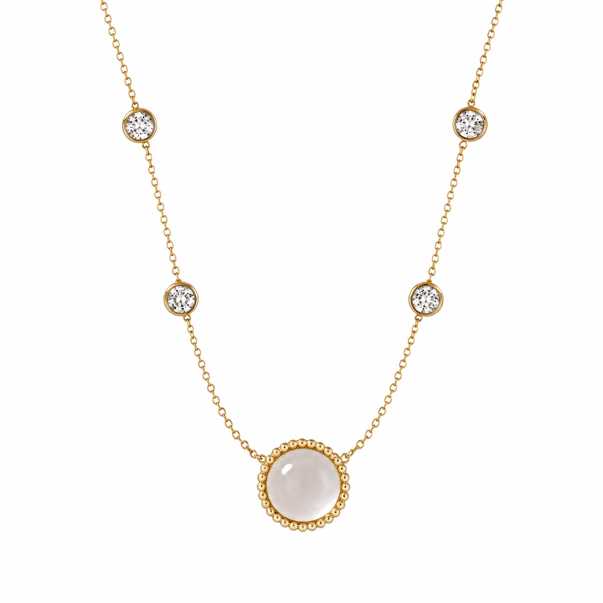 Anti Tarnish Gold Plated Pearl Pendant Necklace for Women