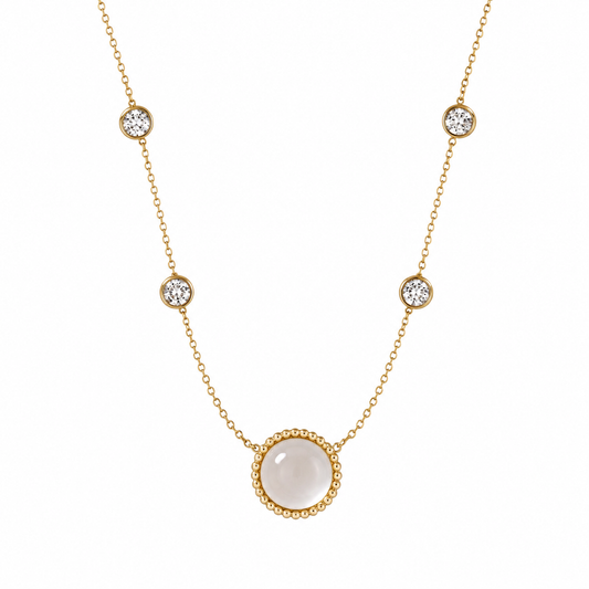 Anti Tarnish Gold Plated Pearl Pendant Necklace for Women