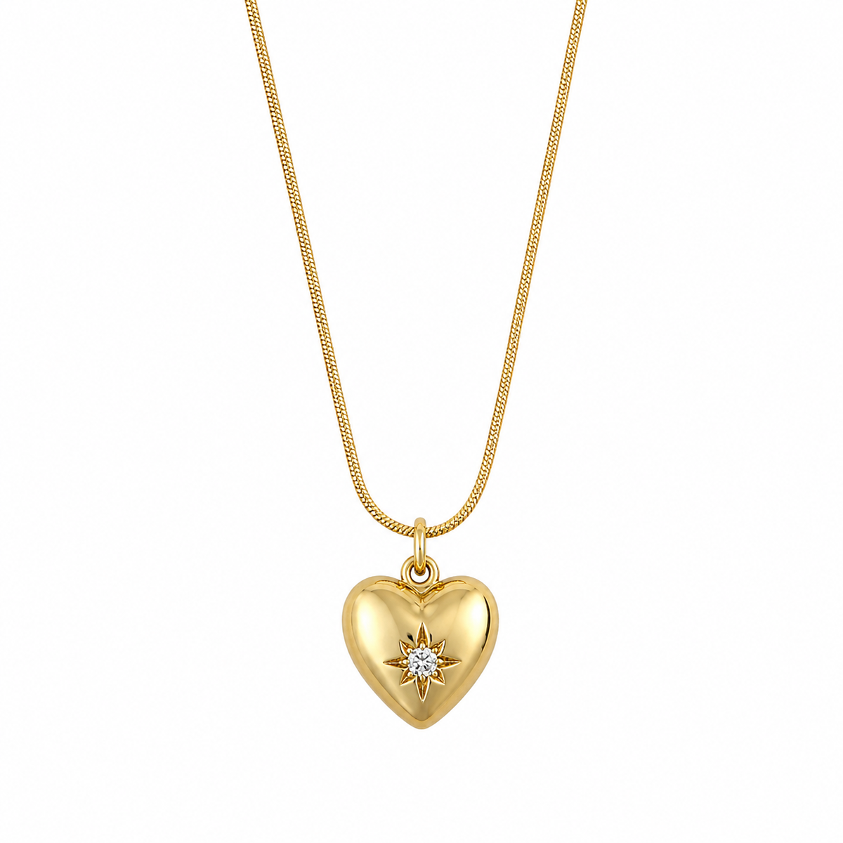 Anti Tarnish Heart Shaped Pendant Necklace for Women