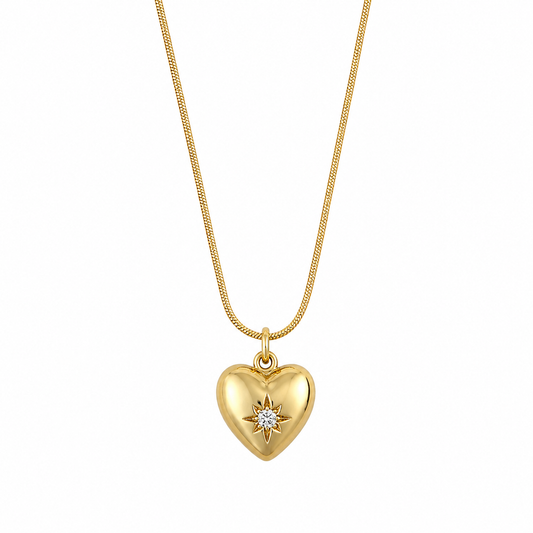 Anti Tarnish Heart Shaped Pendant Necklace for Women