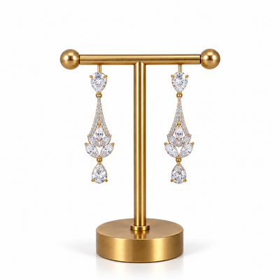 Elegant Crystal Teardrop Dangle Earrings for Women