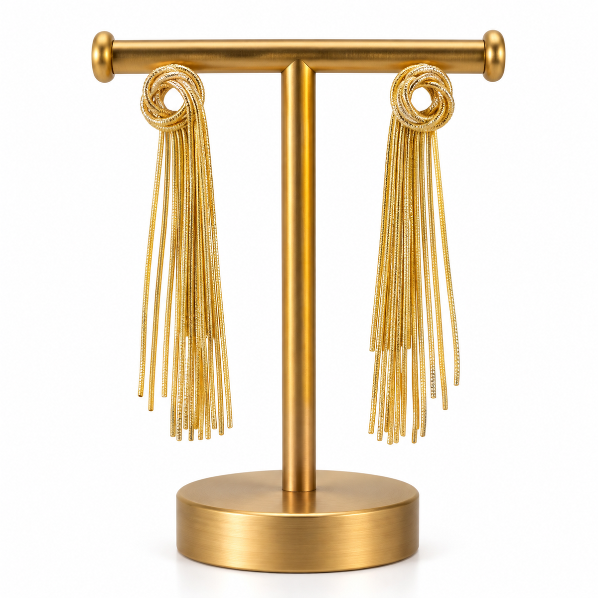 Elegant Gold Long Chain Tassel Drop Earrings for Women