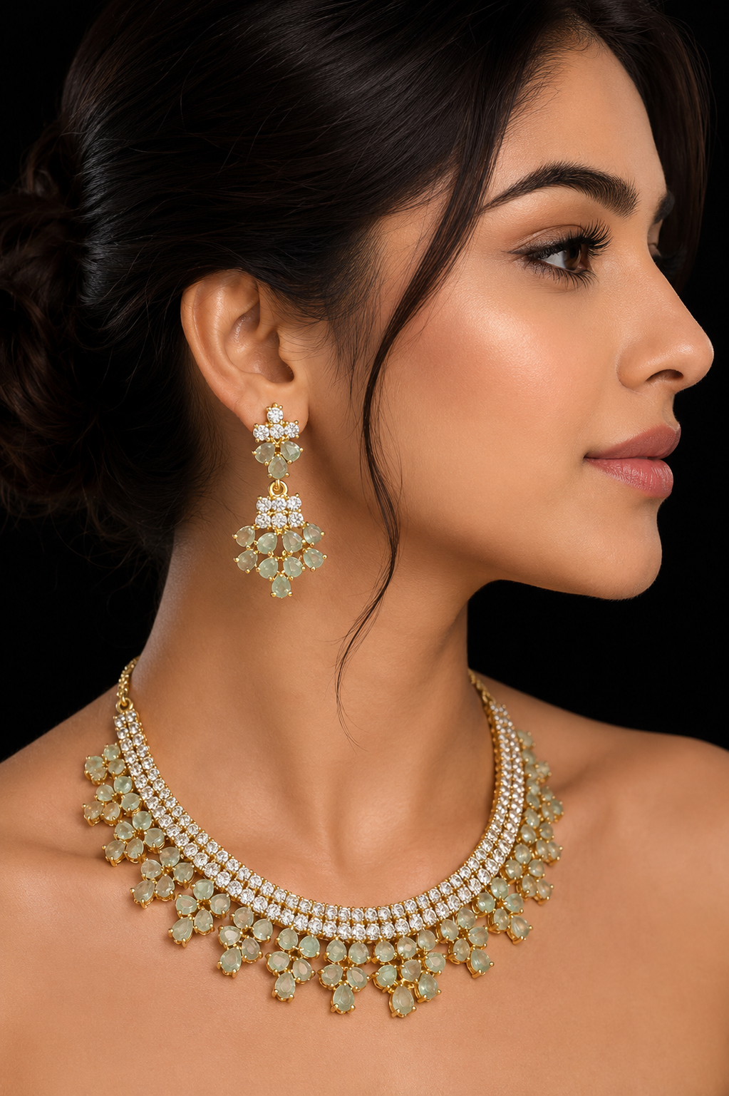 Ankuna Celeste Glow Polki Necklace Set ✨ | Royal Elegance for Every Celebration