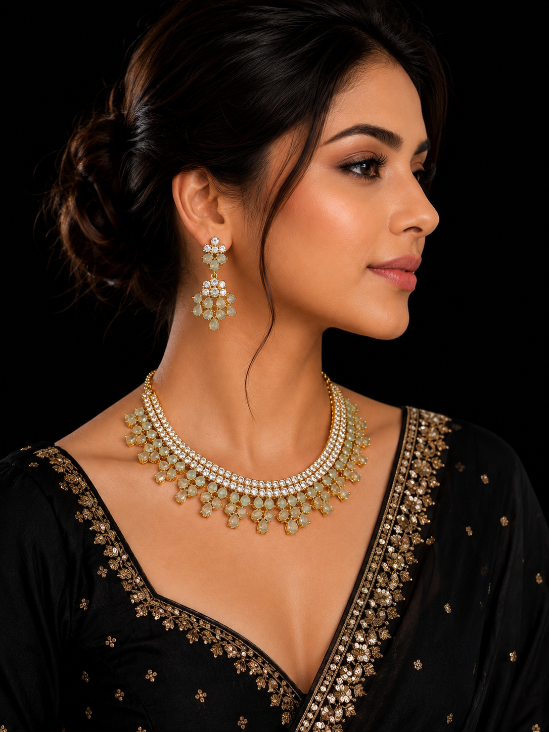 Ankuna Celeste Glow Polki Necklace Set ✨ | Royal Elegance for Every Celebration