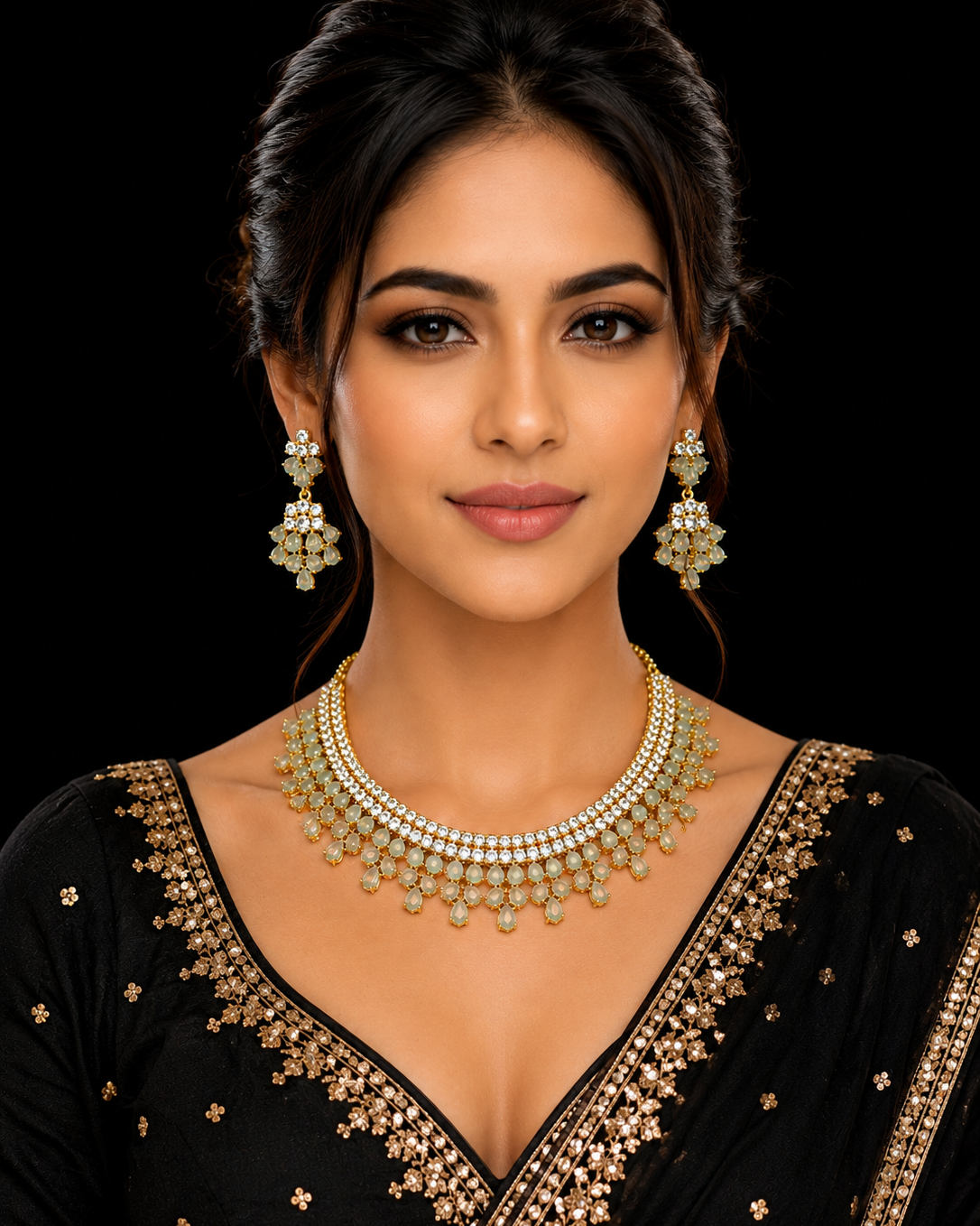 Ankuna Celeste Glow Polki Necklace Set ✨ | Royal Elegance for Every Celebration