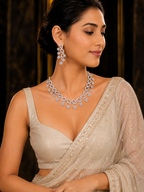 Ankuna Floral Diamond Necklace Set