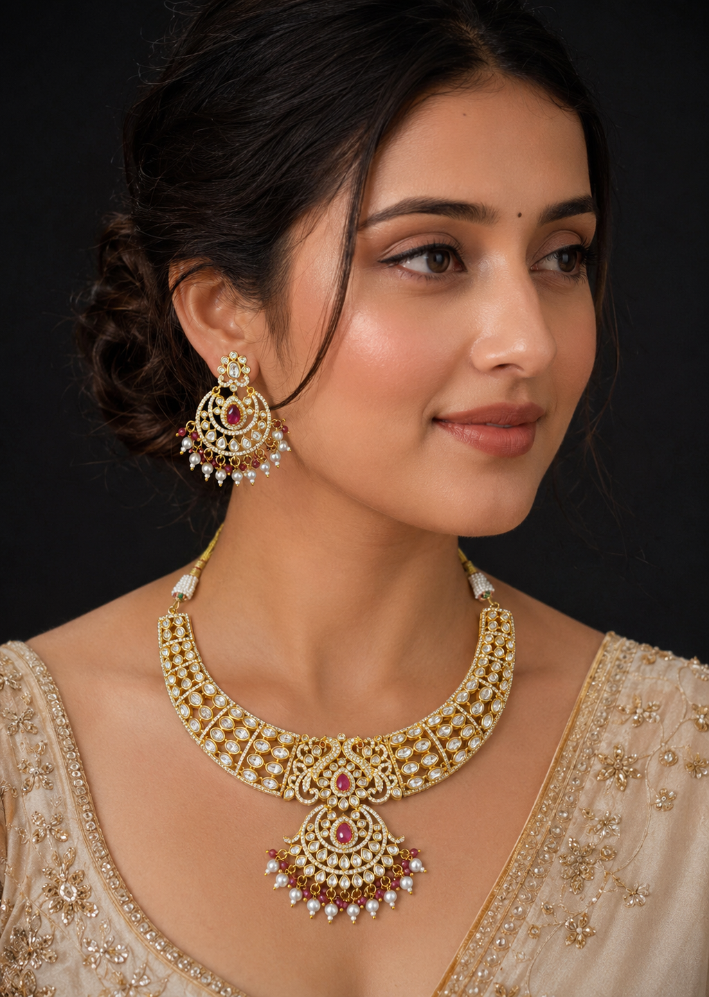 Ankuna Maharani Kundan Choker Set