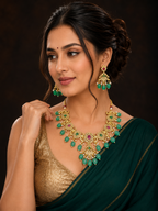 Ankuna Emerald Rajsi Necklace Set