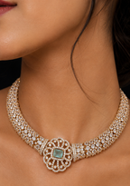 Ankuna Celeste Emerald Choker Set