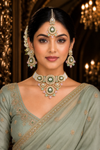 Ankuna Emerald Pearl Heritage Choker Set