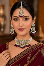 Ankuna Ruby Pearl Heritage Choker Necklace Set