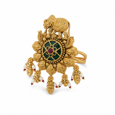 Royal Elephant Emerald Heritage Ring