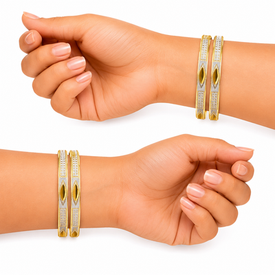 Traditional Gold Plated Bangles Set for Women