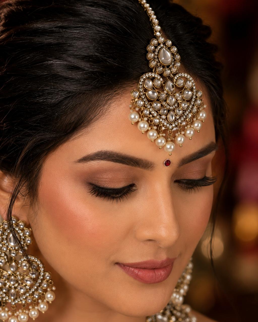 Rajwada Pearl Kundan Statement Choker