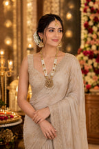 Ankuna Temple Pearl Haram Set with Lakshmi Pendant & Jhumka Earrings