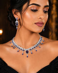 Ankuna Midnight Sapphire Crystal Necklace Set
