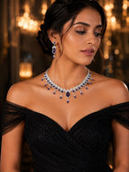 Ankuna Midnight Sapphire Crystal Necklace Set
