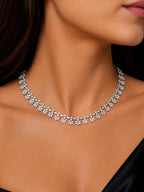Ankuna Floral Sparkle Tennis Necklace Set