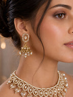 Ankuna Classic Pearl Crystal Choker Necklace Set