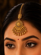 Ankuna Antique Gold Temple Choker Necklace Set for Women | Traditional Bridal Jewellery | Festive Wedding Necklace Set
